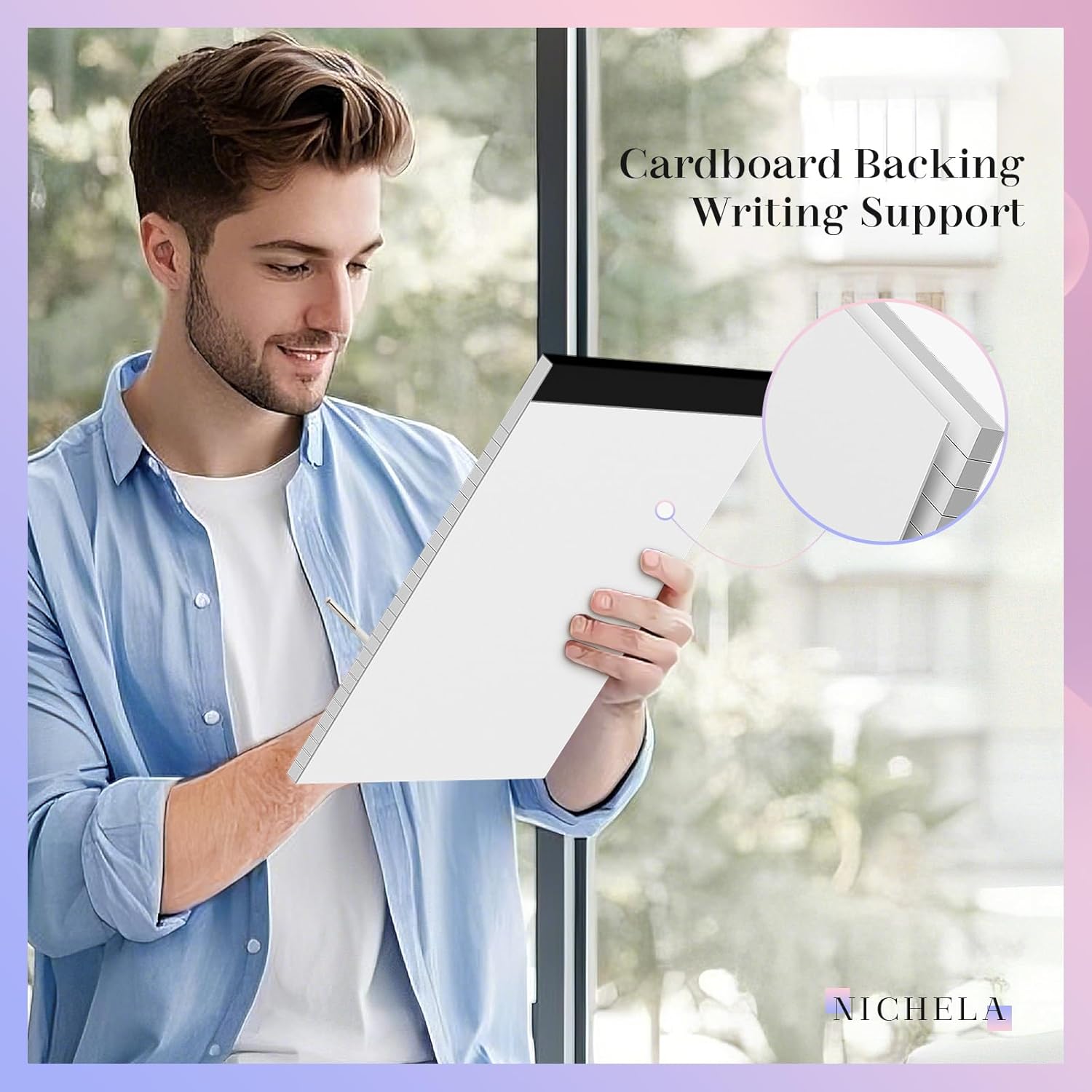 2 Pack Legal Pads 8.5 x 11 White Note Pads 8.5 x 11 Notepad Micro Perforated Writing Pads Lined Paper Pads Wide Ruled Pad of Paper 30 Sheets Notebook for To-Do Lists, School & Office Supplies - Image 4
