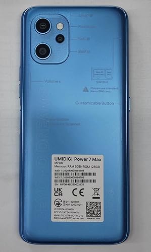 Miniatura 8 de UMIDIGI Power 7 MAX - Teléfono celular desbloqueado, batería de 6 GB+128 GB 10000 mAh, pantalla completa de 6.7 pulgadas + cámara triple AI de 48