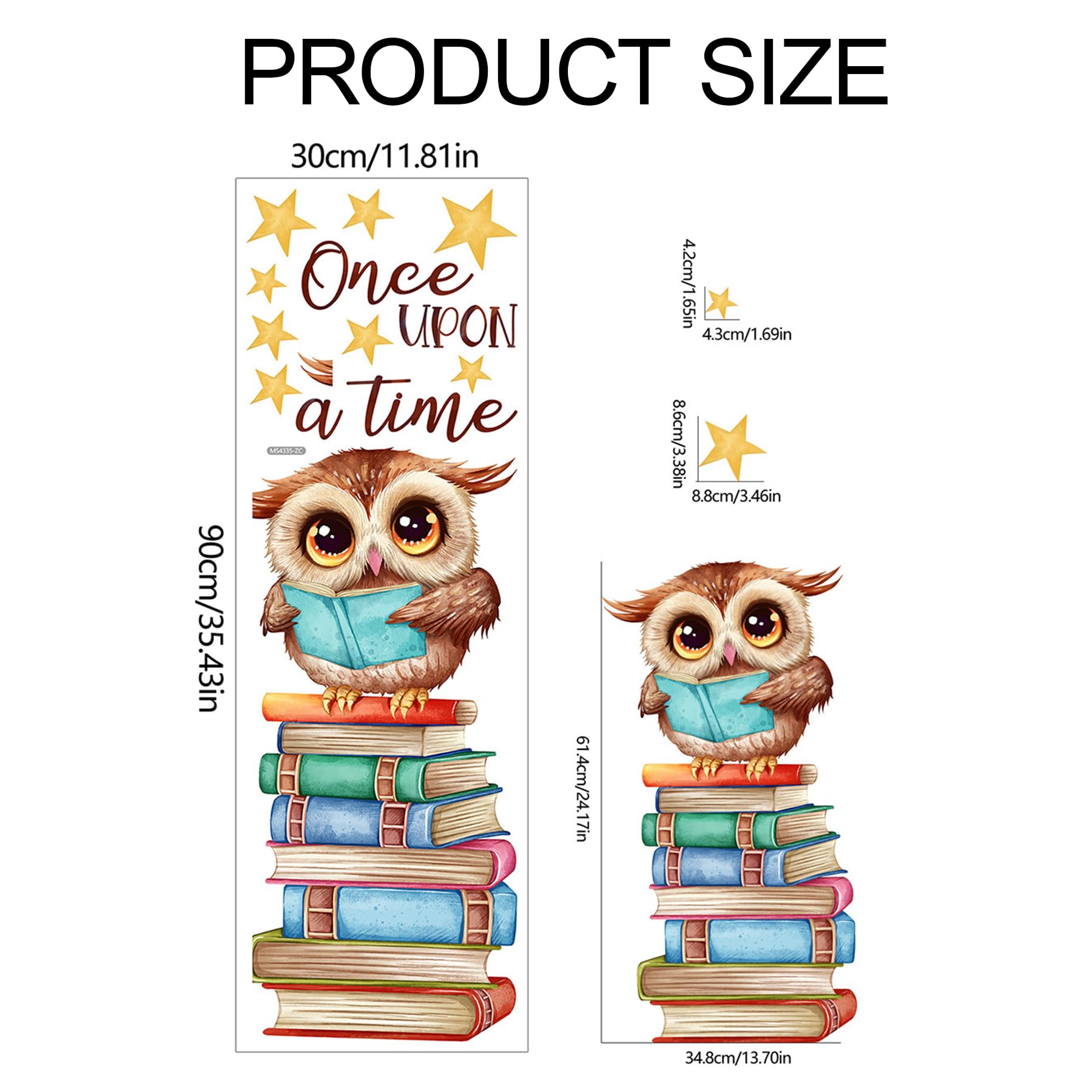 Wasise Reading Corner Decorations, Owl Wall Art, Reading Corner Sticker - Image 2