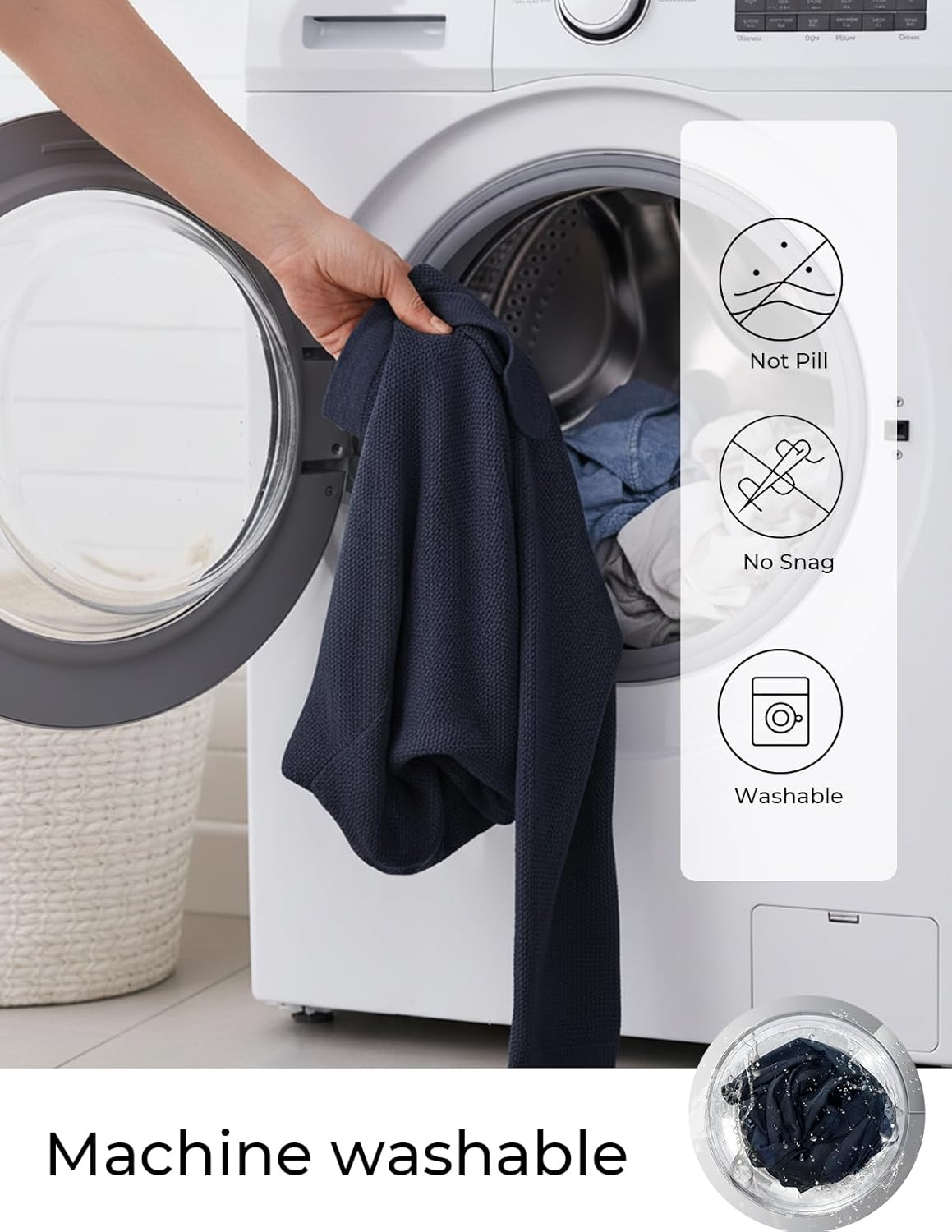 PJ PAUL JONES Mens Sweater Long Sleeve V Neck Pullover Sweater Knitted Textured Sweater - Image 4