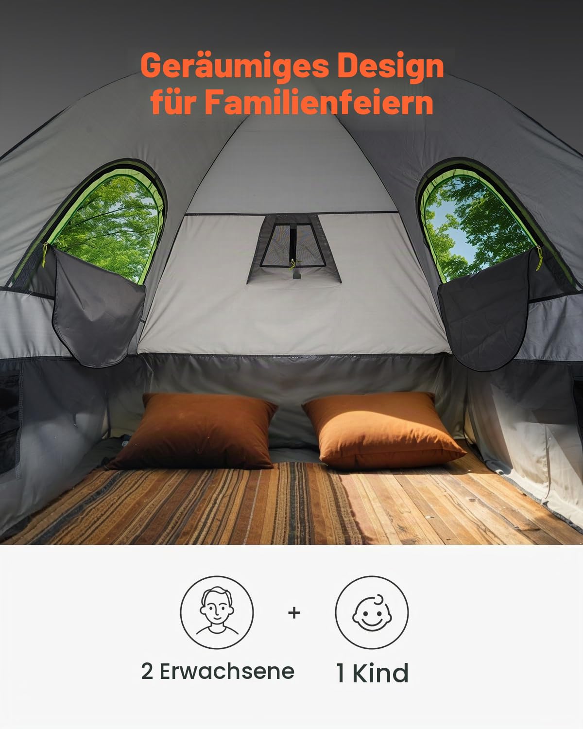VEVOR Dachzelt Truck LKW Zelt Campingzelt Doppelschichtzelt Outdoors Pickup Truck Zelt LKW Bett Zelt Outdoor Familie Camping Reise Autozelt, Wasserdichtes Autodachzelt Heckzelt Tragetasche
