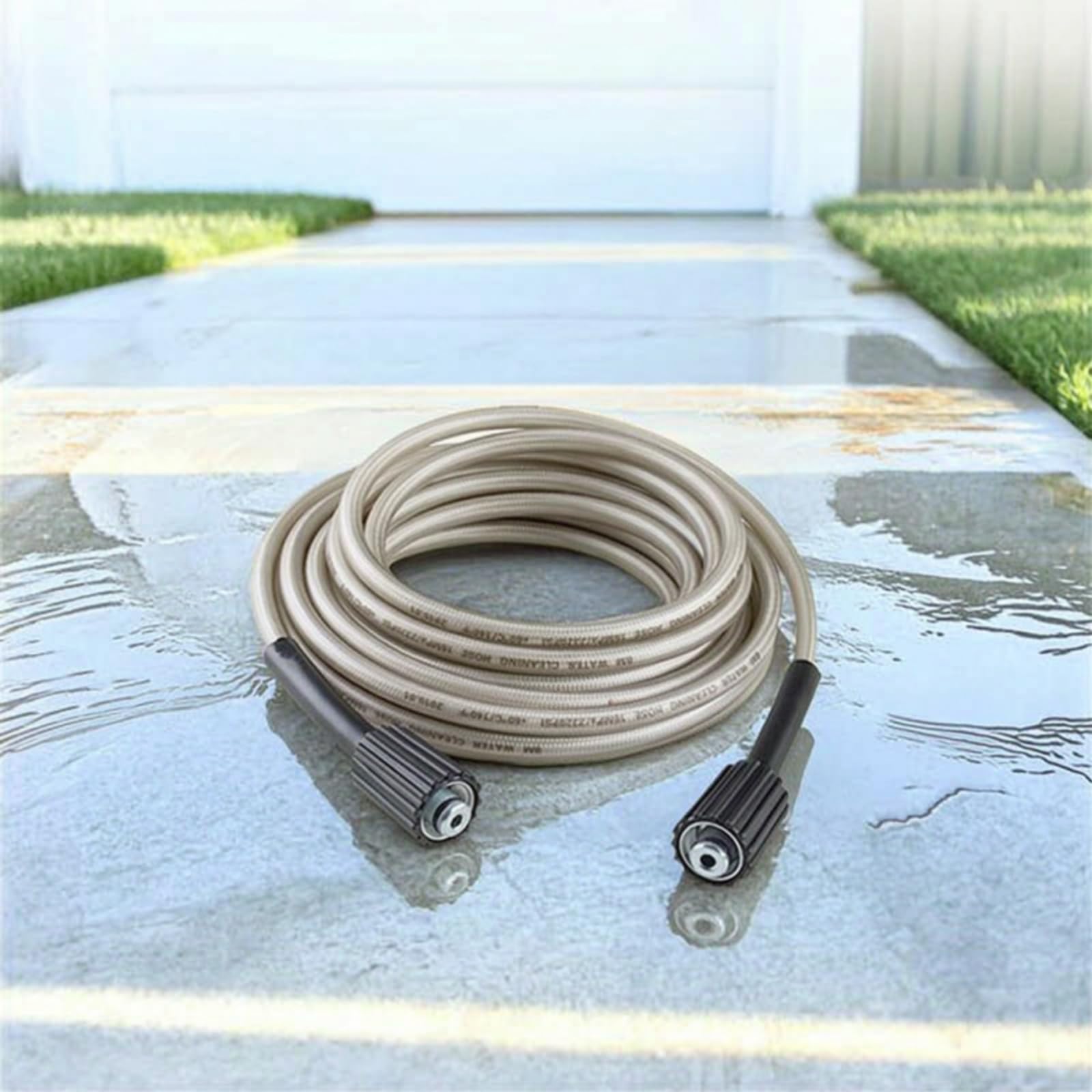 Tubi Alta Pressione Idropulitrice Tubo Lavaggio Auto Prolunga Resistente Flessibile Attacchi M22 Tenuta Sicura Materiale PE PVC Lega di Zinco Adatto per Garage Esterni, 20 Metri