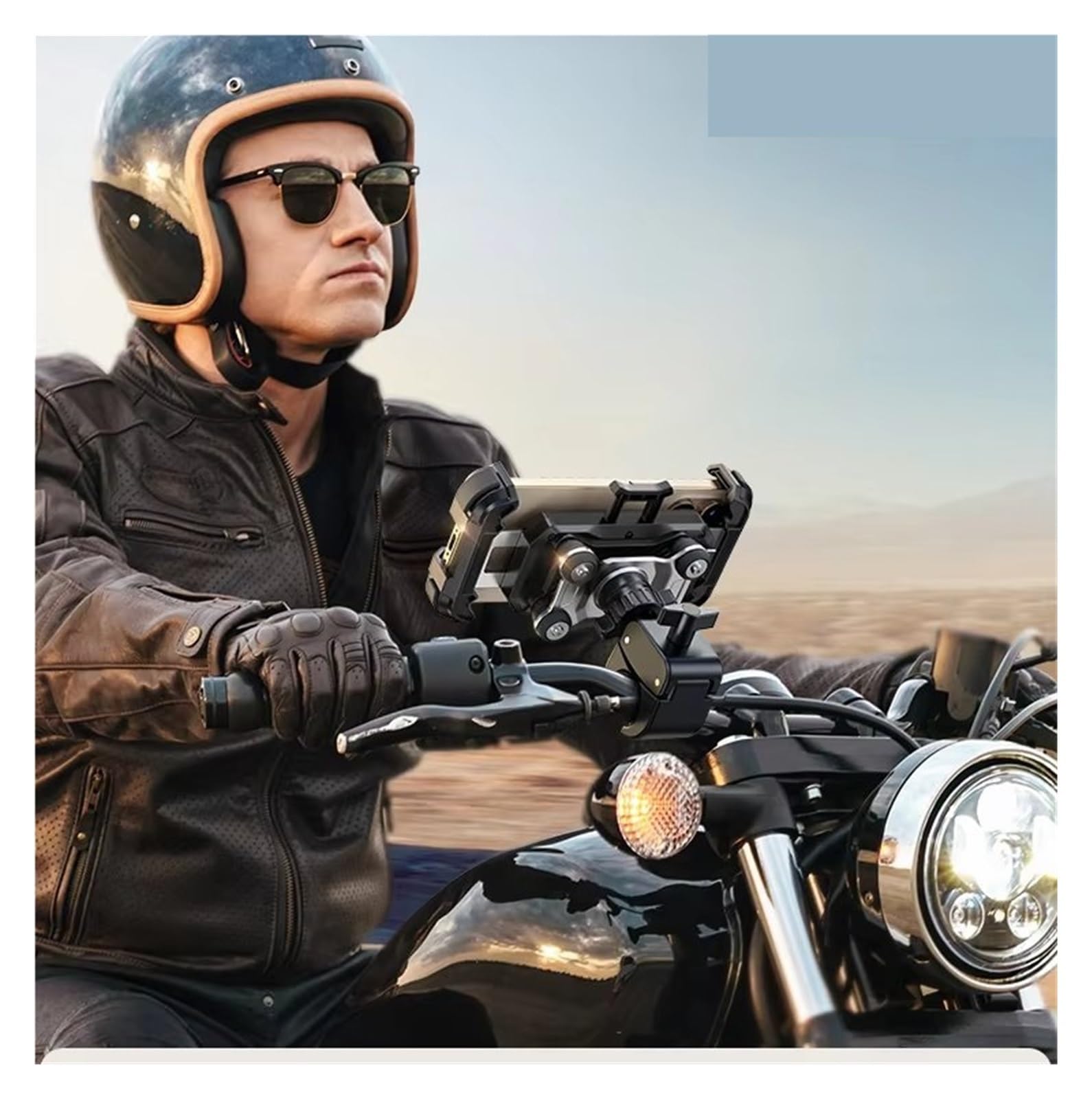 Staffa Navigazione GPS Supporto Per Telefono Da Moto Antivibrazione Manubrio Bici IPhone Telefoni 4,7-7" Supporto Gps Moto