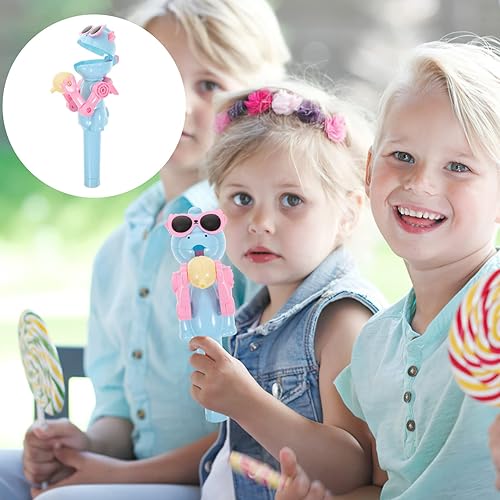 Miniatura 7 de SAFIGLE Pop Ups - Soporte para piruletas de dinosaurio, juguetes para robot de piruletas, divertido soporte para piruletas con forma de dinosaurio,