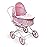 Badger Basket English Style Doll Stroller - Adjustable Canopy Classic Doll Pram - Fits 18 to 22-Inch Dolls - Durable Pretend Play Toy with Smooth Wheels for Kids - Pink