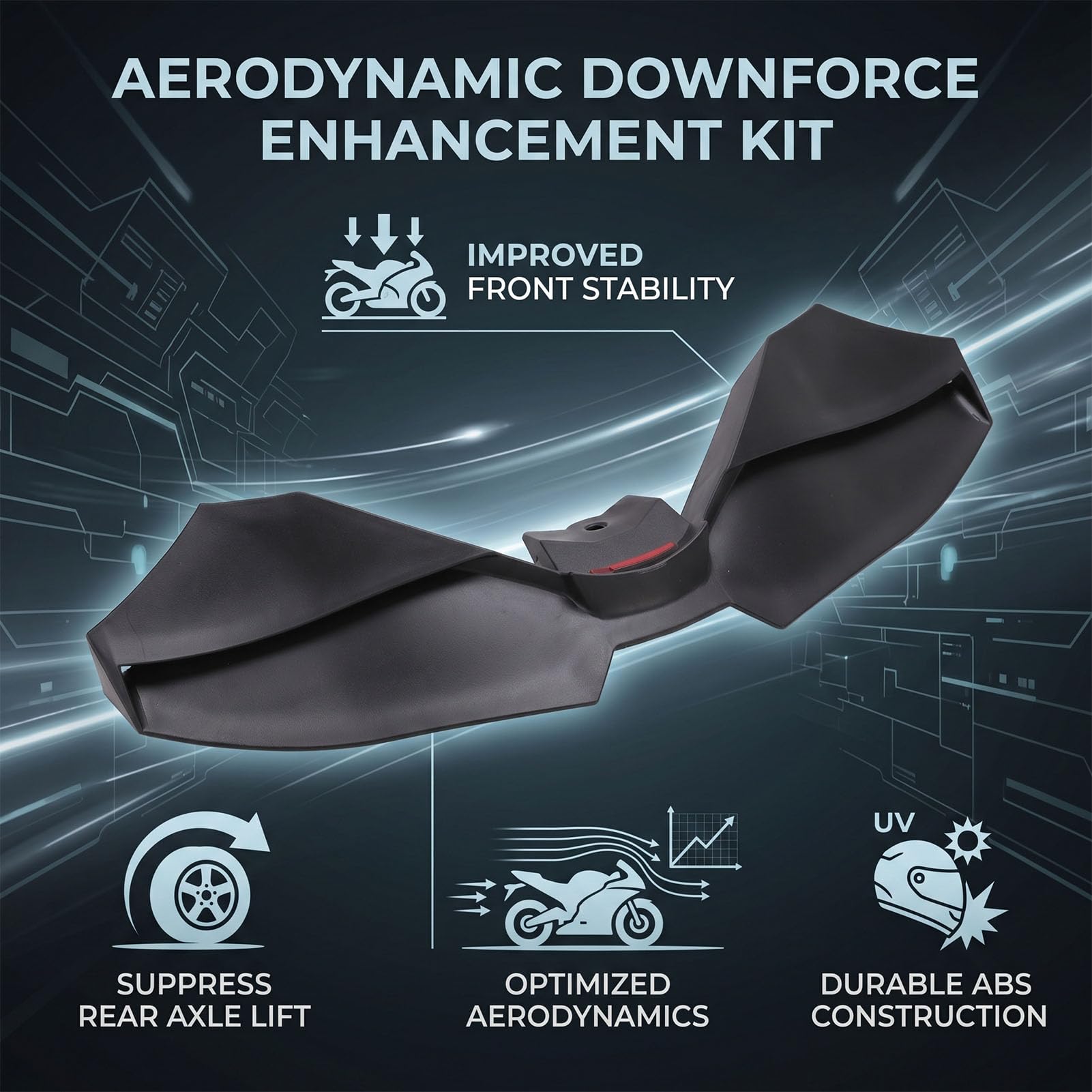 Aramox Aletta Frontale per Deportanza Moto, Sostituzione Aletta per Carenatura Anteriore in ABS per MT-09 MT09 SP 2024-2026