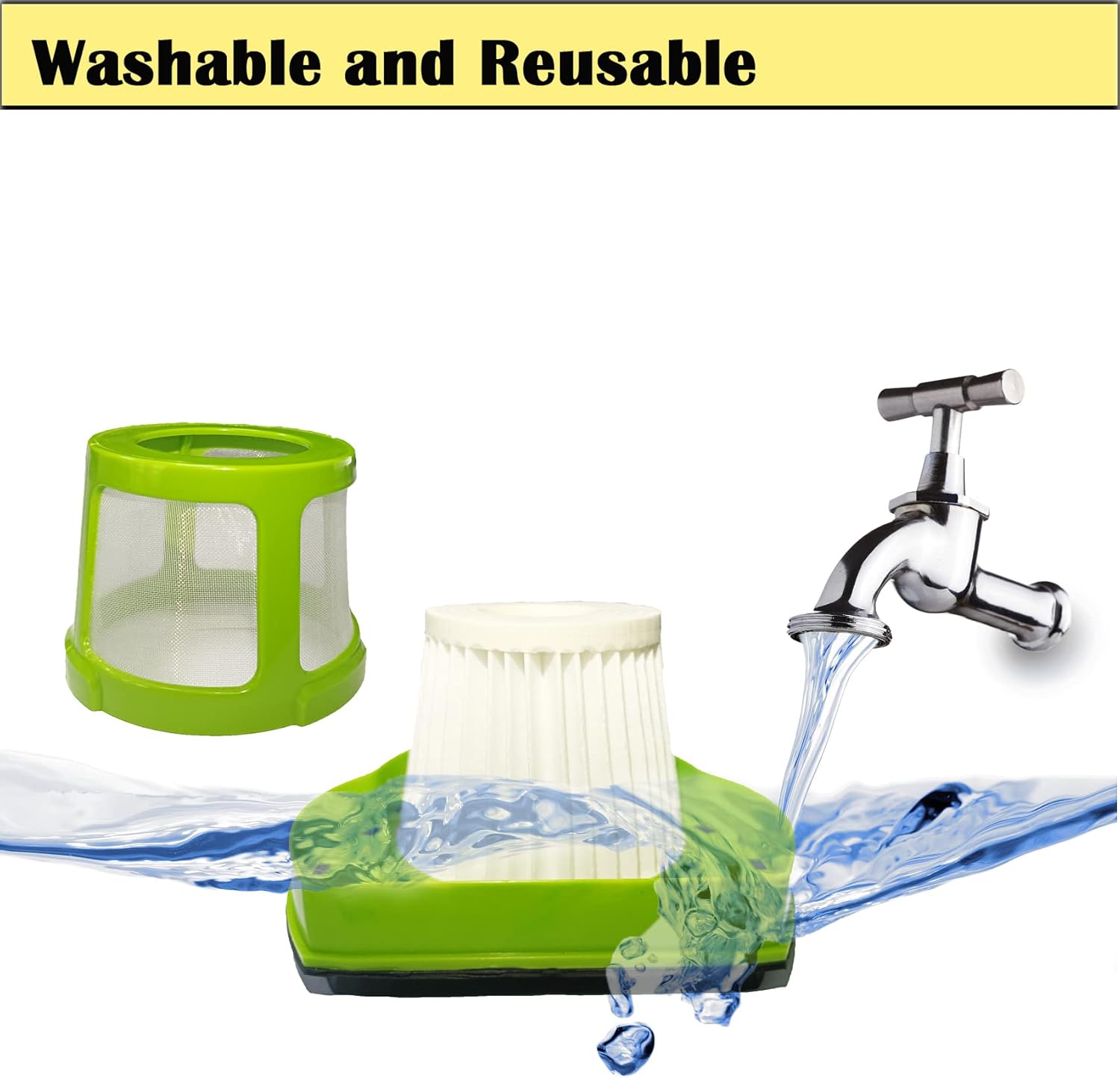 2 Pack HEPA Filter Kit Replacement For Bissell Pet Hair Eraser Handheld Vacuum 1782 17823, Compare to Parts # 1608653 1608654 - Image 3