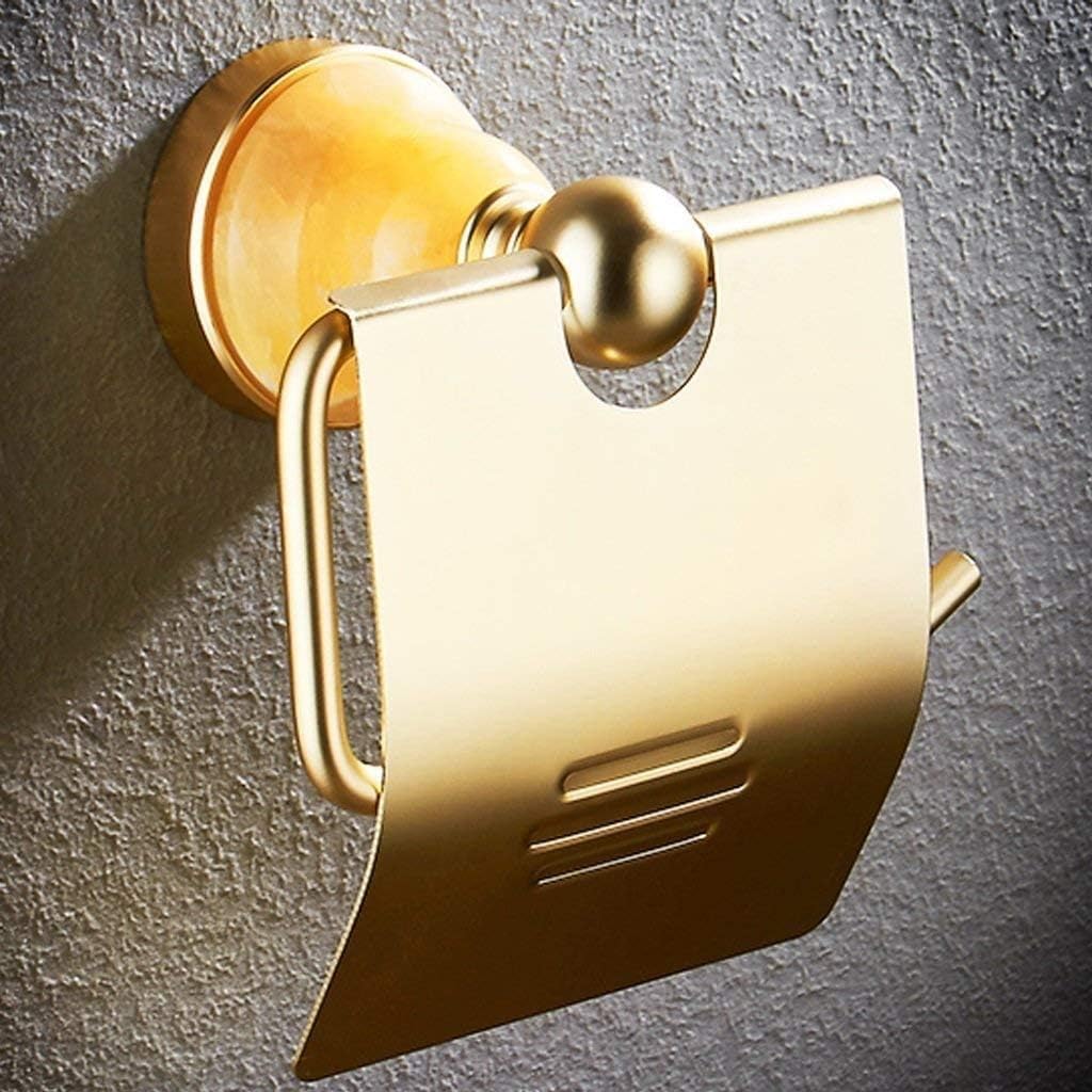 Toilet Paper Holder Made in Copper with Waterproof Multi-Function and Wall Mount Design for Bathroom and Kitchen