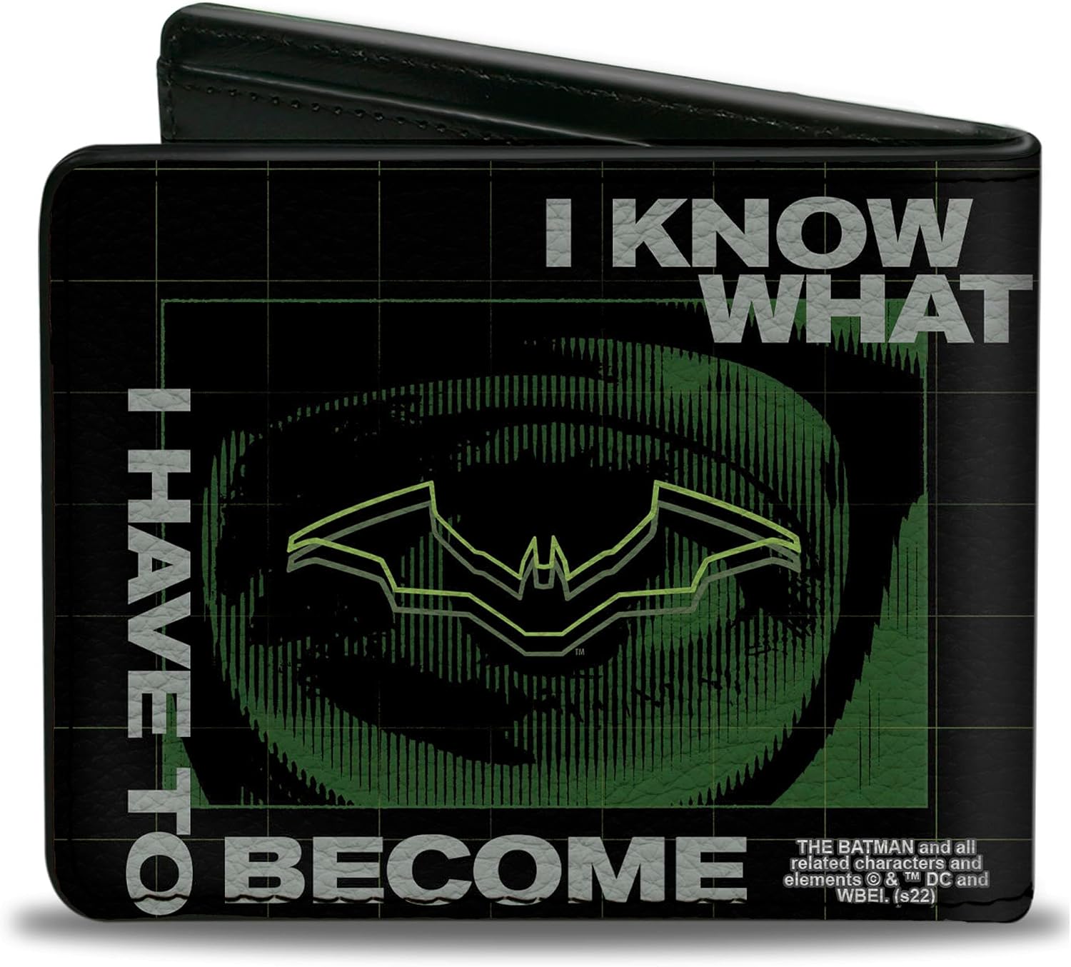 Buckle-Down DC Comics Wallet, Bifold, The Batman Movie Riddler I Know What I Have to Become Quote, Vegan Leather
