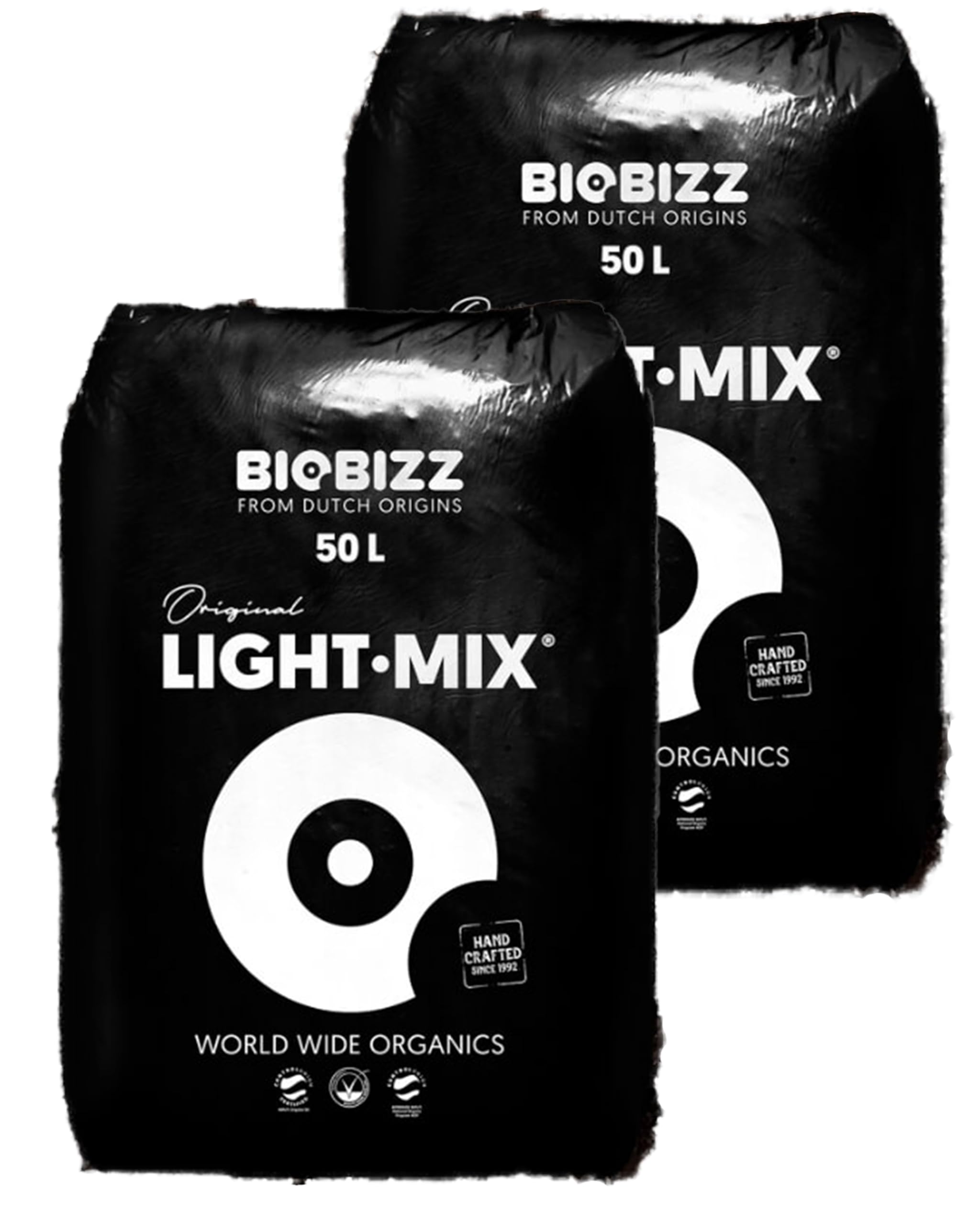 Growkingz Lightmixerde Lightmix, Biobizz Light Mix 2 x 50L Säcke, Gesamt 100L, Growerde Grower Erde