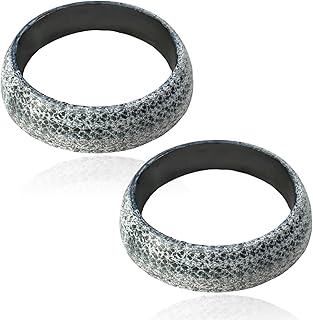 2PCS ID 65mm Car Exhaust Gasket, Graphite Construction Automotive Exhaust Ring Donut Gasket Seal Mufflers, Vehicle Exhaust Pipe Leakproof Manifold Gaskets Muffler Connector Replacement