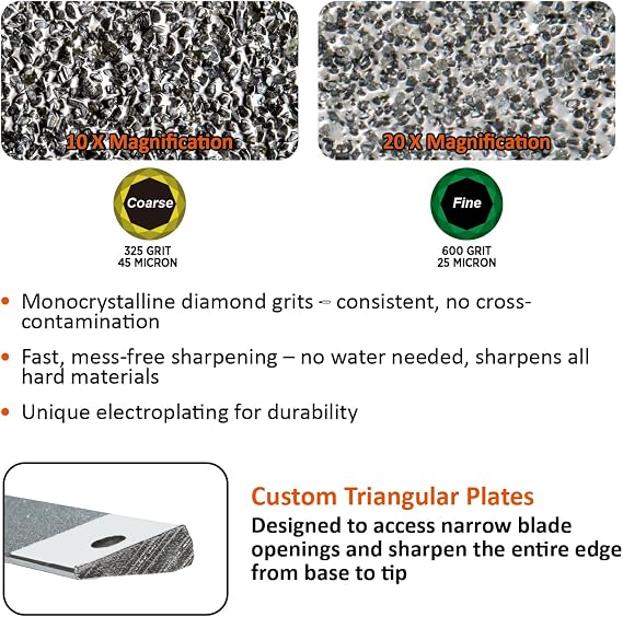 SHARPAL 201H Scissor Sharpener Adjustable 22-84 Angle, 325/600 Grit Diamond Plates for Kitchen, Hair Cutting, Sewing Scissors, Lawn Mower Blades, Pruners, Hedge Shears Fathers Day Gift