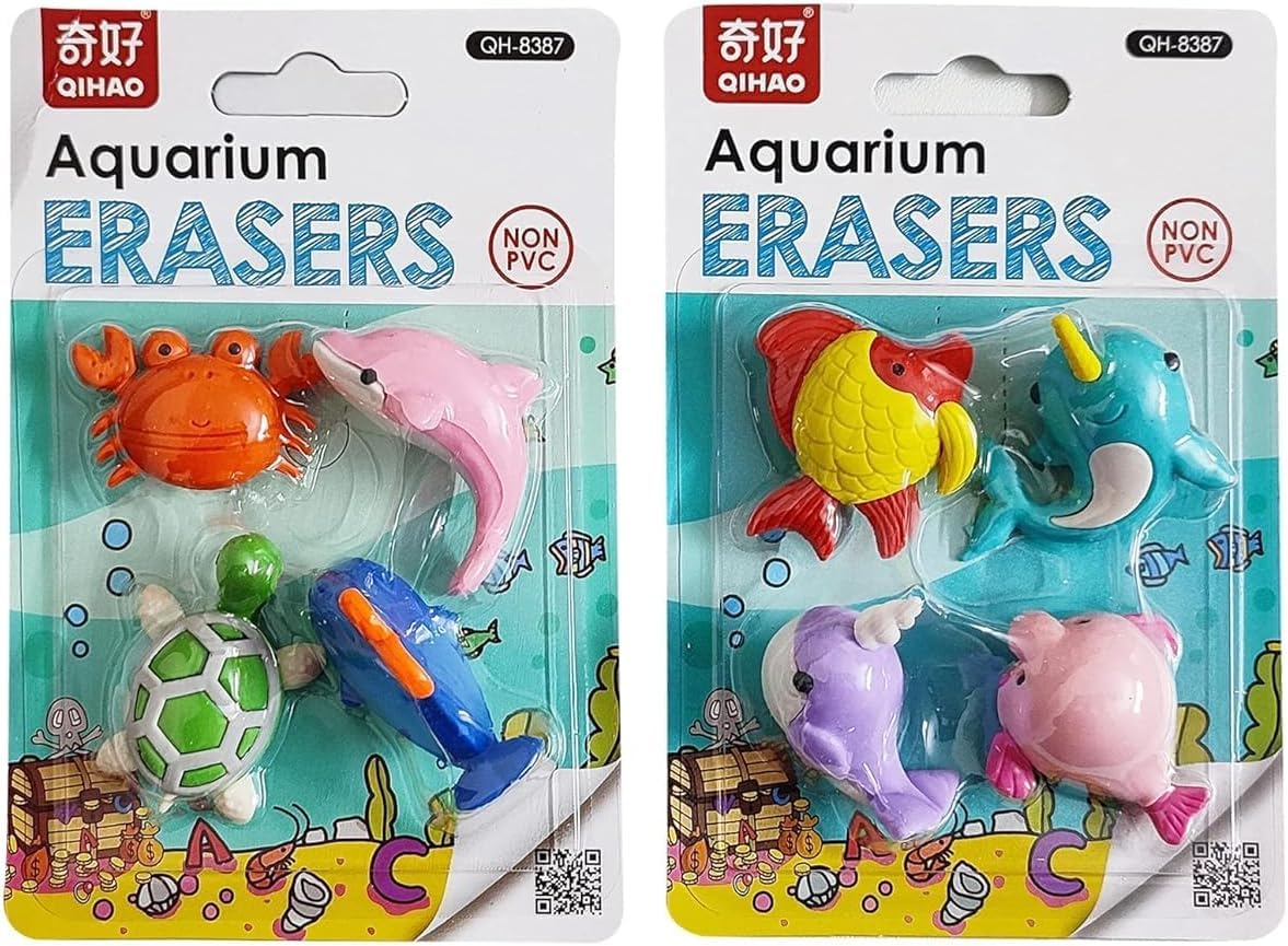 AK Store (8-Pieces) 3D Aquarium Sea Animals Shape Pencil Erasers with Different Sea Creatures Shape Rubber Pencil Rubber for Kids, Birthday Return Gifts, Educational Stationary Kit (B0CSBN3KPR) Amazon Price History, Amazon Price Tracker