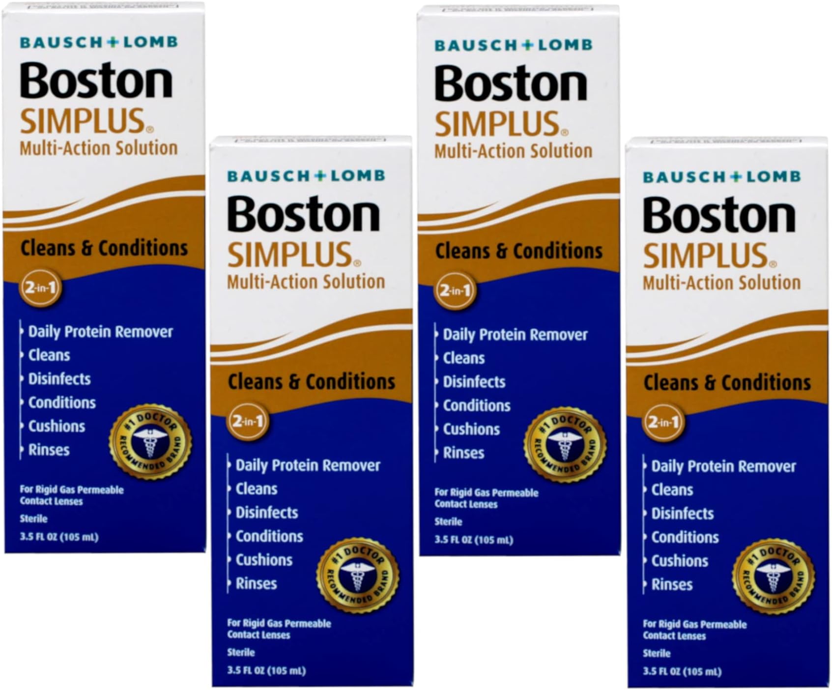 Amazon.com: Bausch & Lomb Boston Simplus Multi-Action Solution, 3.5 OZ ...
