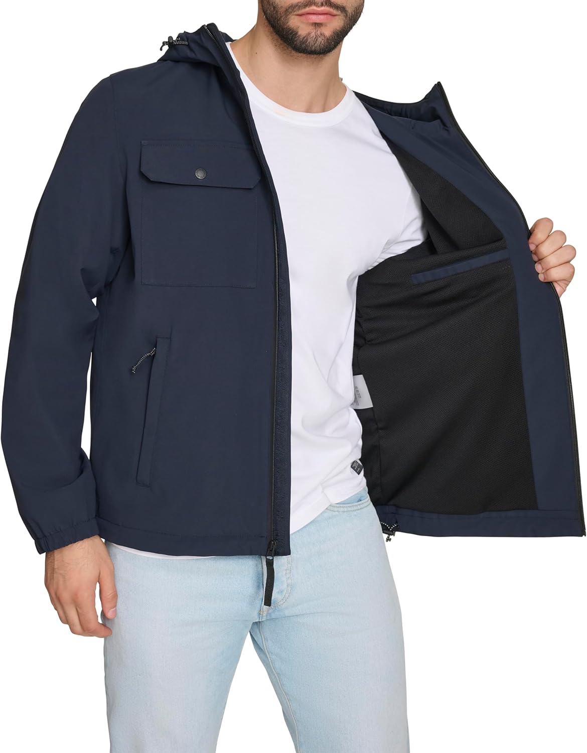 Levi's Men's Hooded Waterproof Arctic Cloth Rain Jacket - Image 6