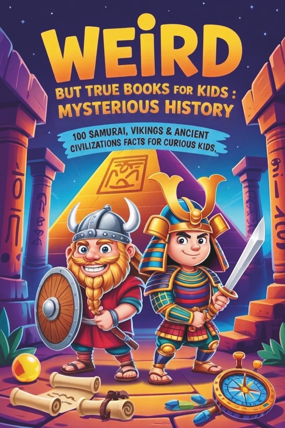 Weird but true books for Kids : Mysterious History - 100 Samurai, Vikings & Ancient Civilizations Fact for Curious Kids: Fun & Educational History ... for Kids - 100 Weird Facts for Curious Kids)