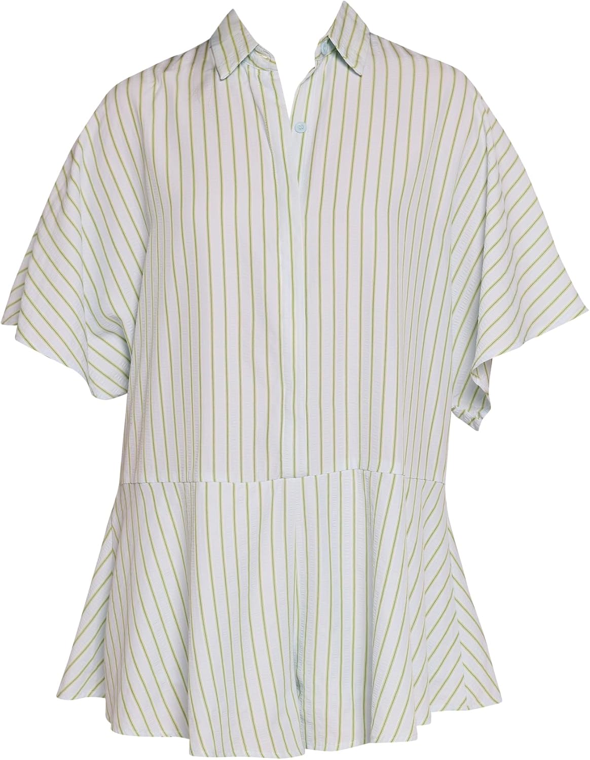 Petal & Pup Women's Sebastian-romper-green-blue-stripe