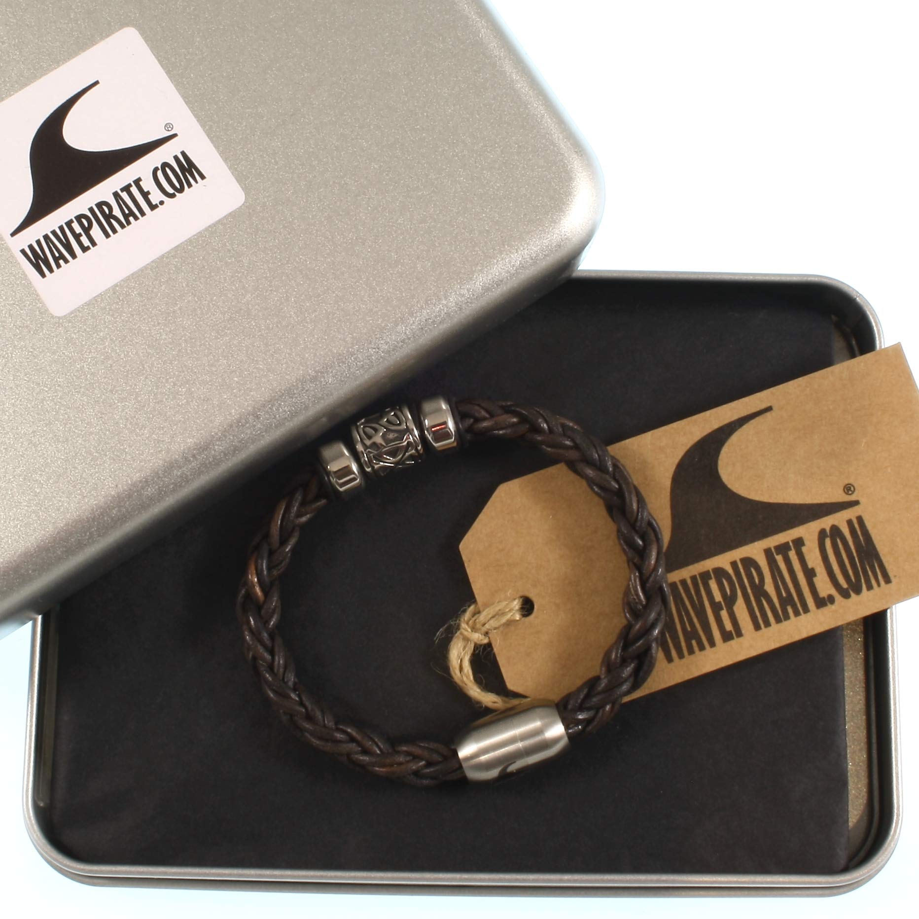 Leder-Armband FUERTE SHINE ZO Dunkelbraun Surfer Damen Herren