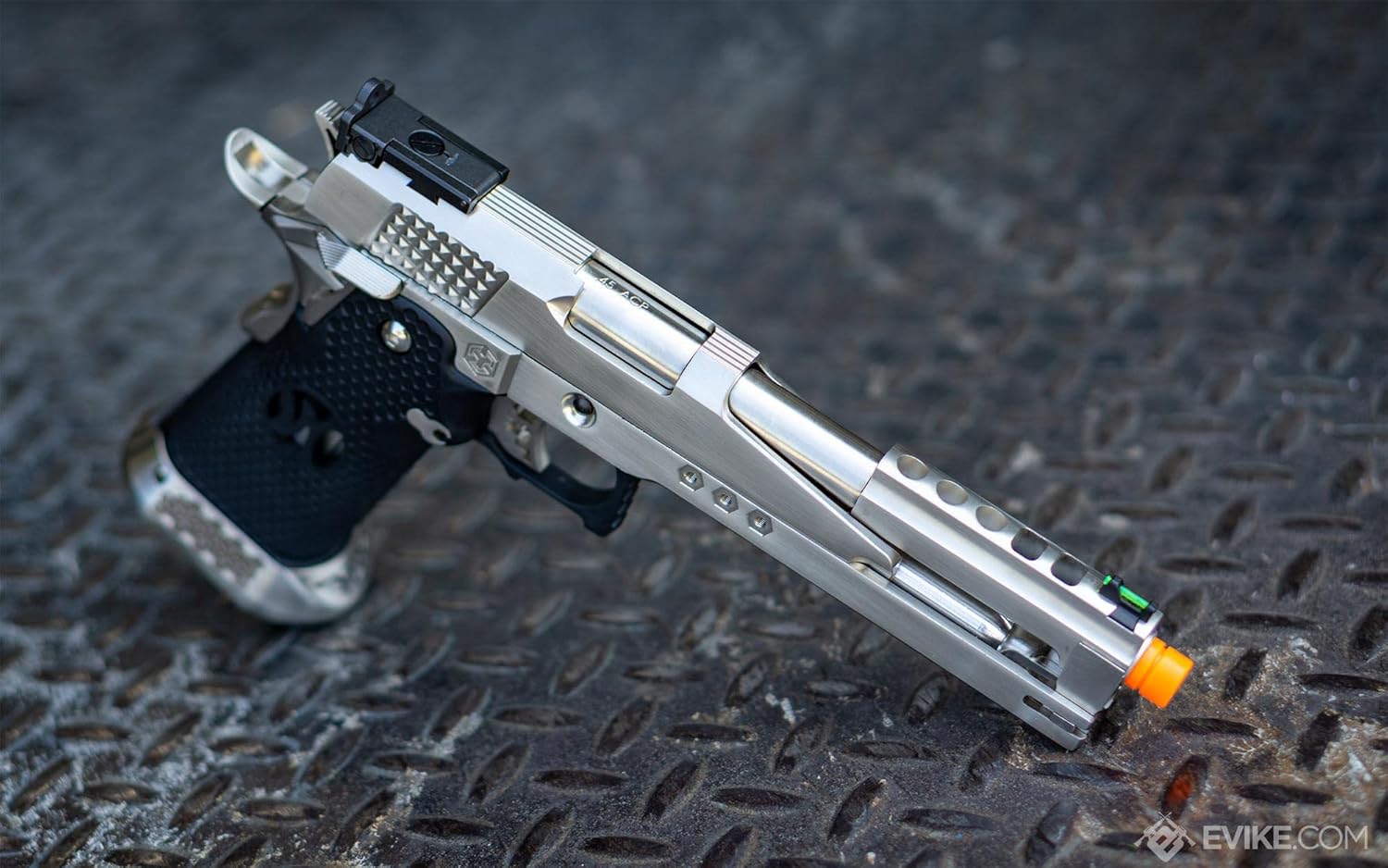 Evike Airsoft - AW Custom HX22 Gold Standard IPSC Gas Blowback Airsoft Pistol (Color: Silver)