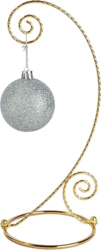 Miniatura 3 de Creative Hobbies Soporte de exhibición de adornos chapados en 10 pulgadas de alto para colgar adornos de Navidad, terrarios de vidrio, etc. Paquete