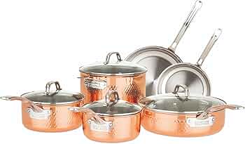 Amazon.com: Viking 3-Ply Pots and Pans Set, 10 Piece Copper Amazon.com: Viking 3-Ply Pots and Pans Set, 10 Piece Copper