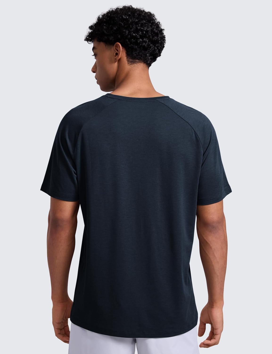 CRZ YOGA Mesh Workout Shirts for Men - Lightweight Breathable T-Shirts Running Athletic Training Short Sleeve Tops - Image 2