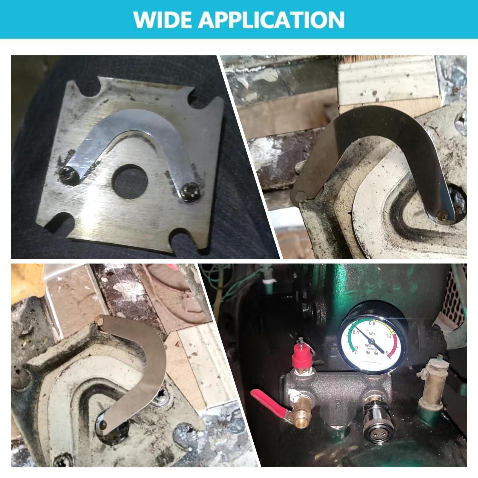Piastra della valvola da 5 pezzi, accessorio per compressore d'aria in metallo a forma di U 59 mm di larghezza, buona resistenza Piastra della valvola di buona qualità, parte del compressore d'aria