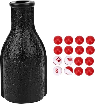 Billiard Shaker with 16 Tally Balls for Game Matches, Sports Equipment Accessory,Black