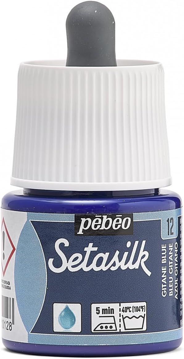 Pebeo Setasilk Silk Painting 45-Milliliter Bottle, Navy Blue