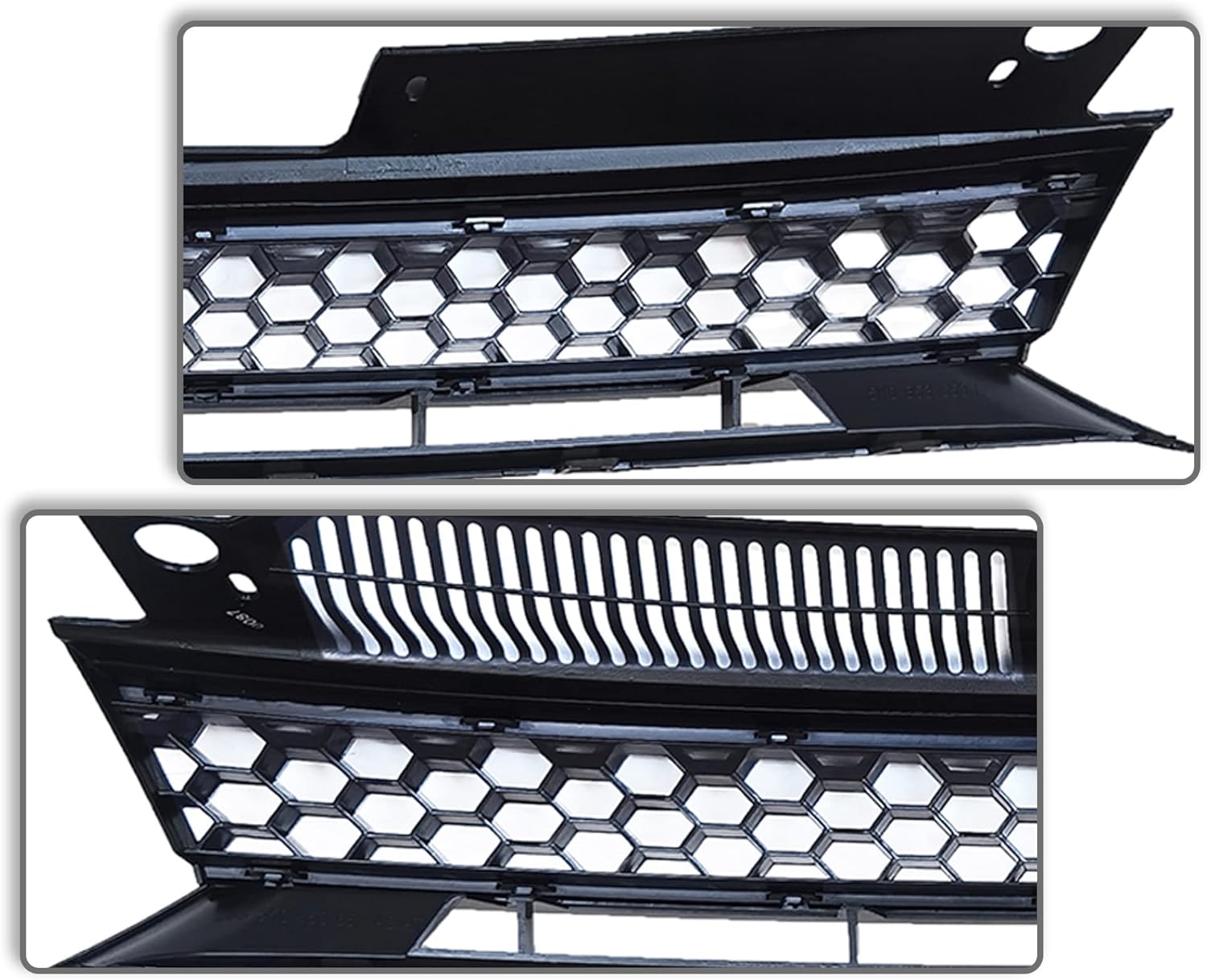 PartsFlow Front Black Badgeless Hex Mesh Honeycomb Grille For 2010 2011 2012 2013 2014 Volkswagen MK6 GTI Golf Jetta - Image 7