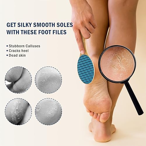 Miniatura 29 de FVION Lima de pie removedor de callos afeitadora de talón agrietado - Lima de pedicura de doble cara/raspador de pies para pies húmedos y secos Verde