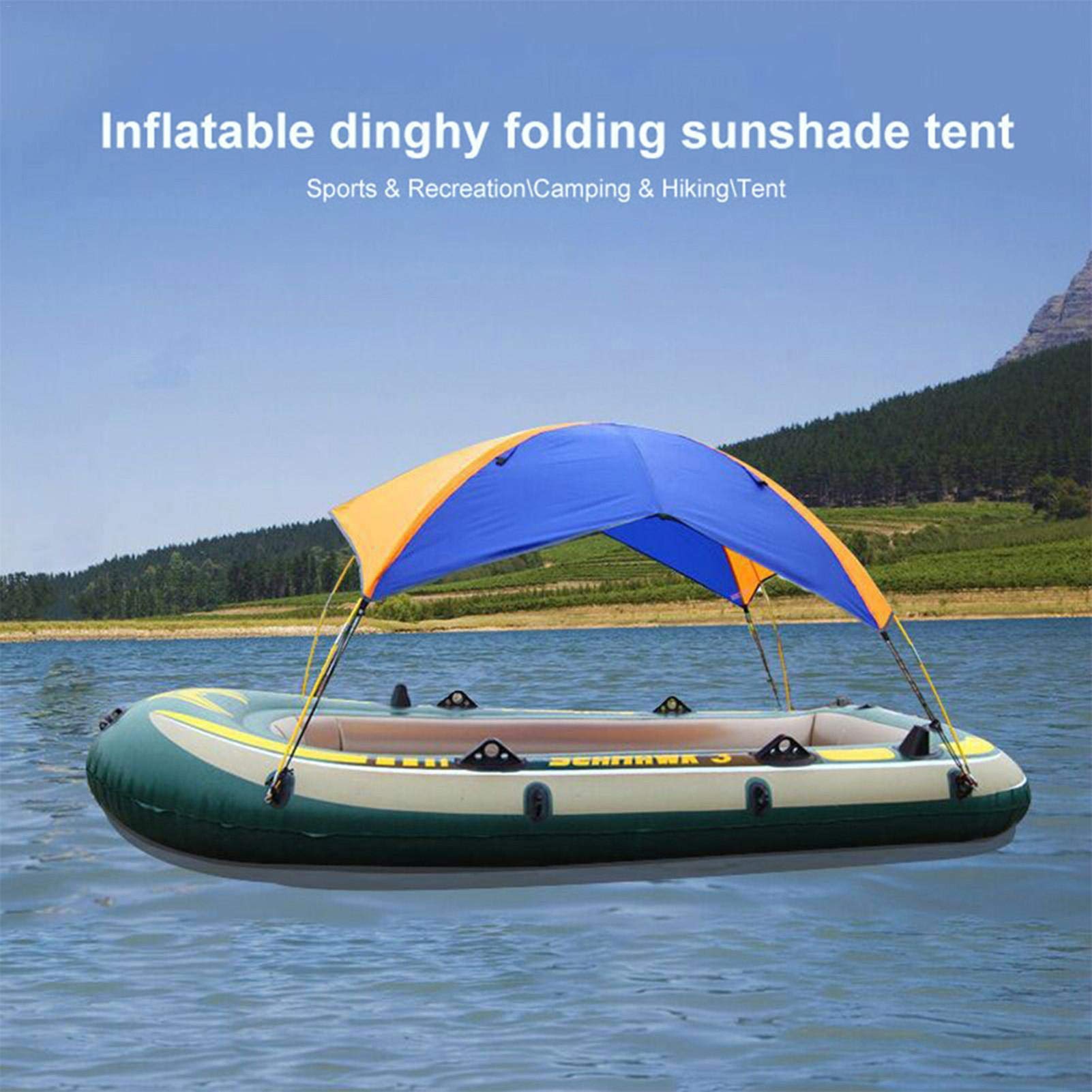 Tenda a baldacchino pieghevole per canoni da 4 a 5 persone, canotto da 4 a 5 persone, canopy, tendone parasole per attività sportive acquatiche