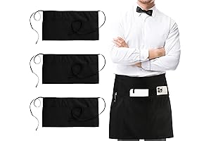Utopia Wear 4-Pack Server Apron with 3 Pockets, 12 Inches