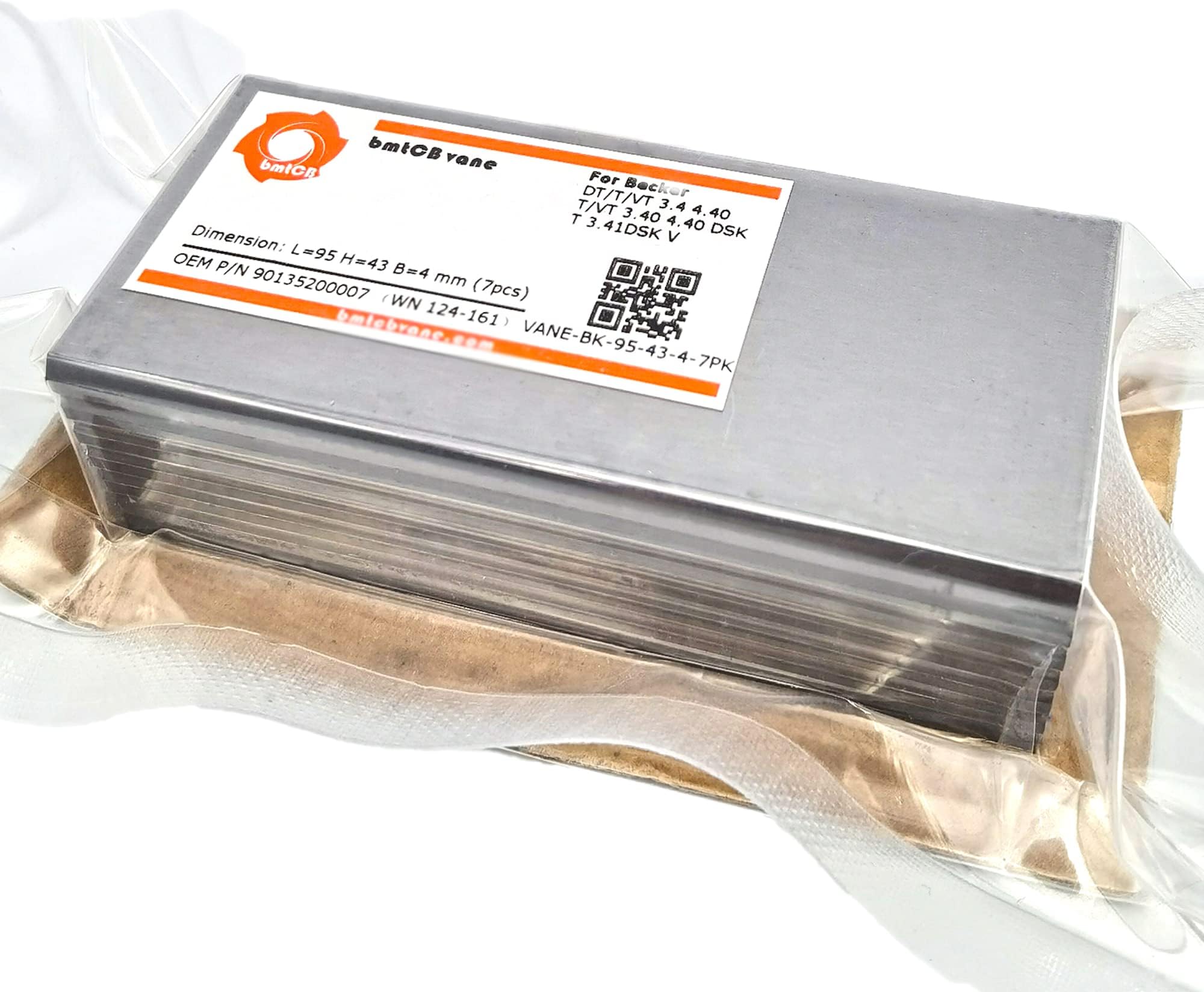 bmtCB carbon vane 7pcs PM kit for BKR Pump DT3.40 T3.40 VT3.40 DT4.40 T4.40 VT 4.40 T3.40 VT 3.40 DSK T4.40 VT4.40 DSK T3.41DSK 90135200007 WN124-161 DIM: 95mm x 43mm x 4mm