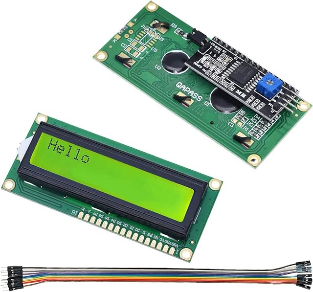 Youmile 2Pcs 1602 LCD Module IIC/I2C/TWI Interface 1602 16x2 Serial LCD Adapter Module for Arduino UNO R3 Mega 2560 Raspberry Pi with Dupont Cable