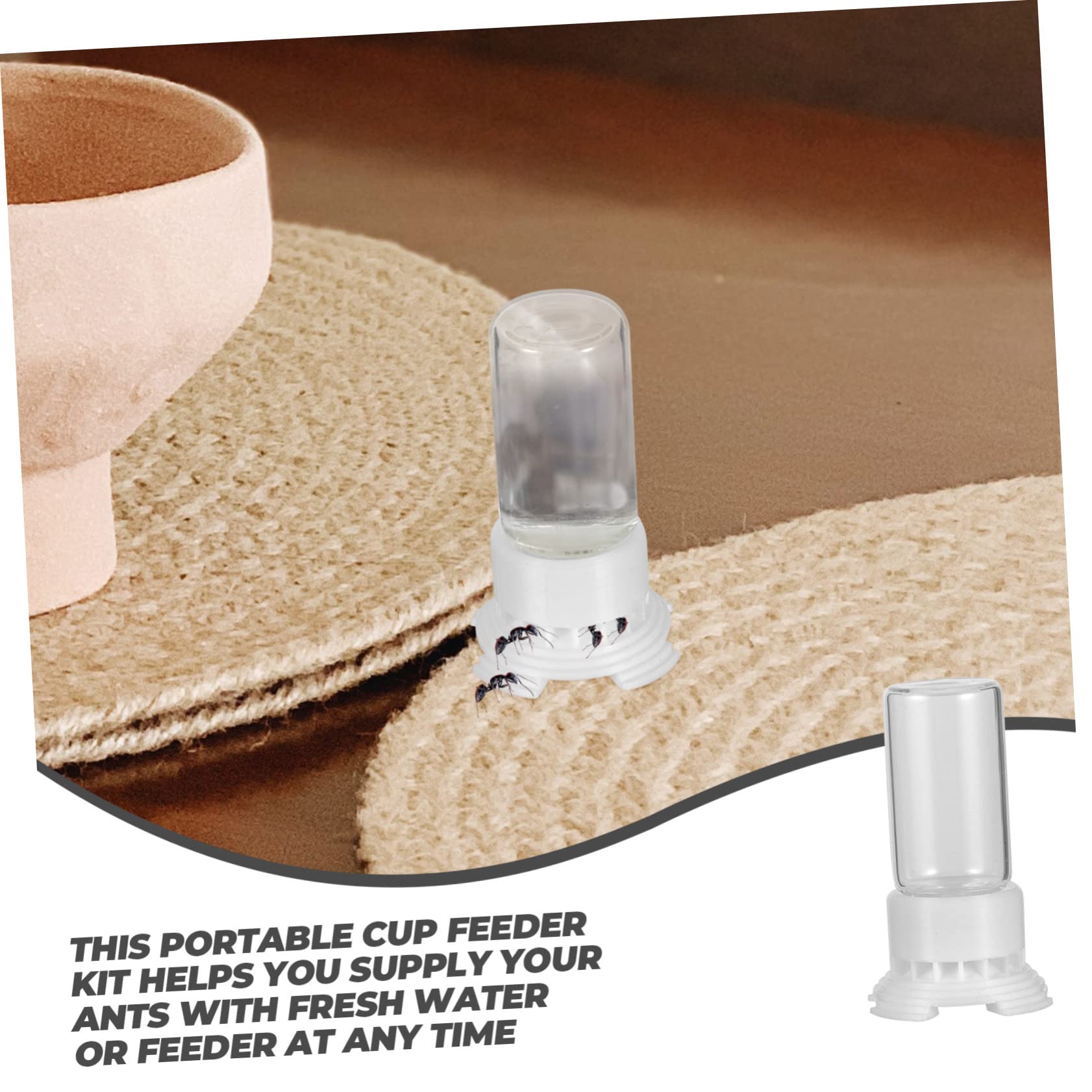 8pezzi Ant Water Feeders Mangiatoie per Design per e Durabilità per Allevatori e Appassionati Insetti