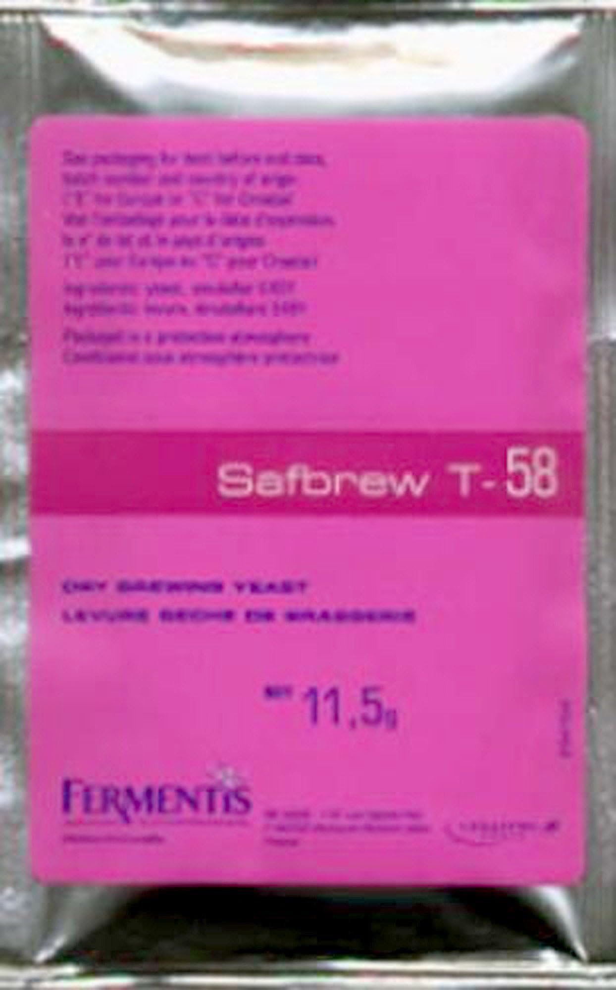 Safbrew T-58 Ale Yeast, 11.5g - 2-Pack