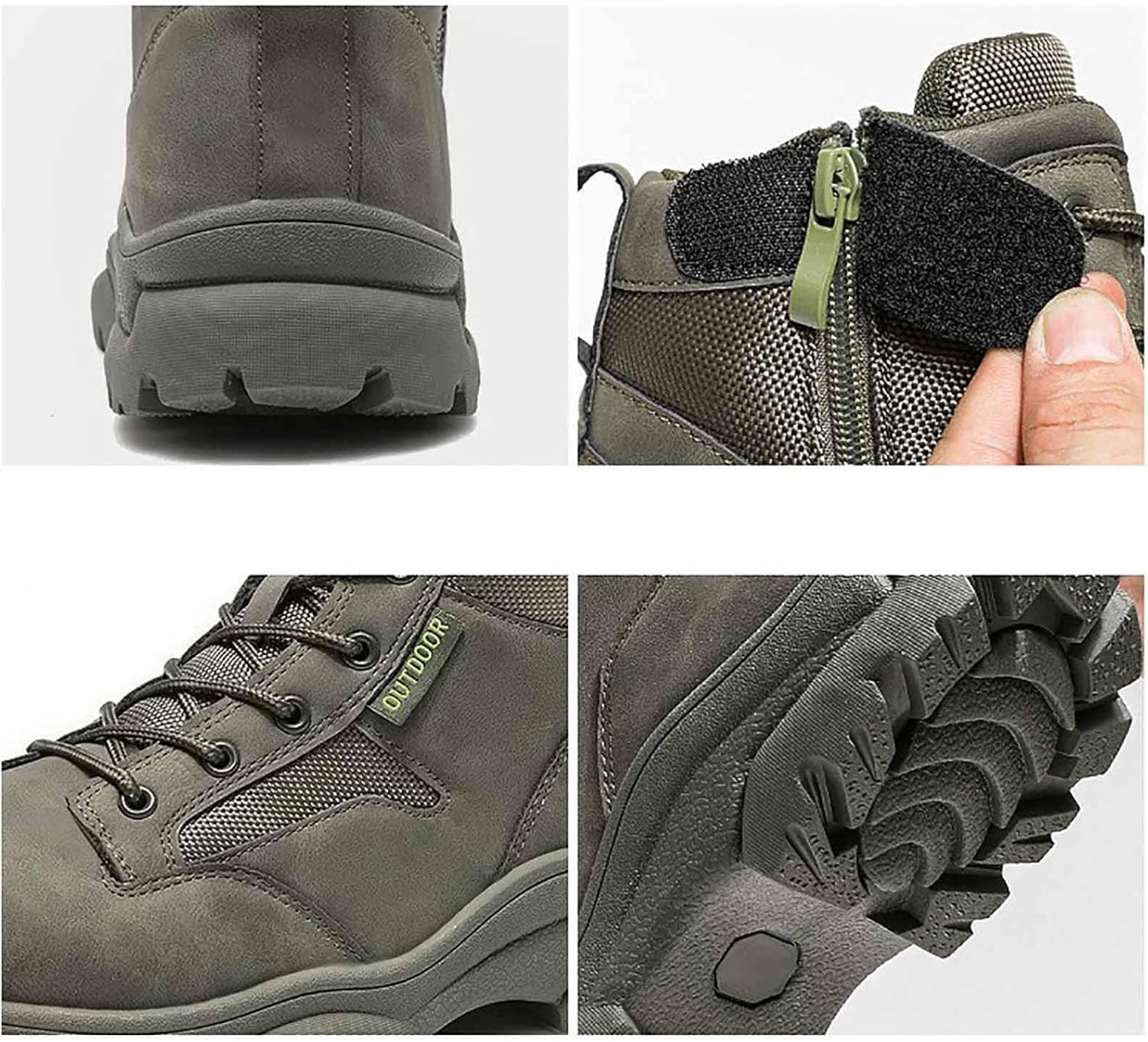 NVBHOF Military Combat Boots, Lightweight Waterproof Lace Up Tactical Combat Boots, Non Slip Breathable Desert Tactical Boots, for Outdoor Hiking Jungle Boots