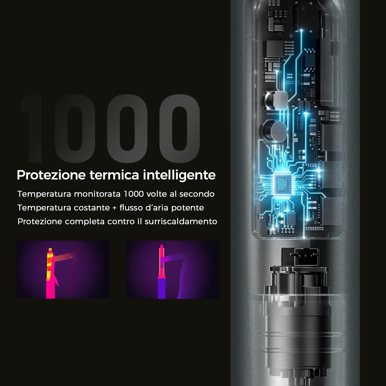 Air Styler 7 in 1, Cweixi Asciugacapelli Ionico, Arricciacapelli Automatico | Asciugatura Rapida, Spazzola Lisciante e Volumizzante, Senza Danni da Calore, Tutti i Capelli, Custodia in Pelle