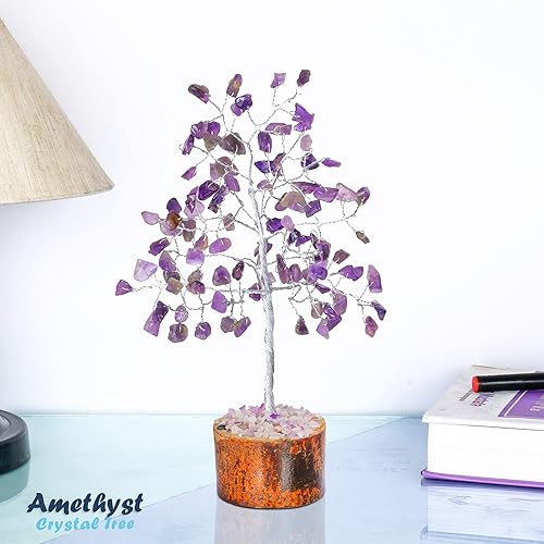 Miniatura 3 de Árbol de cristal de amatista, árbol de la vida de amatista, árbol de cristal para energía positiva, piedras y cristales, árbol de dinero de piedra,