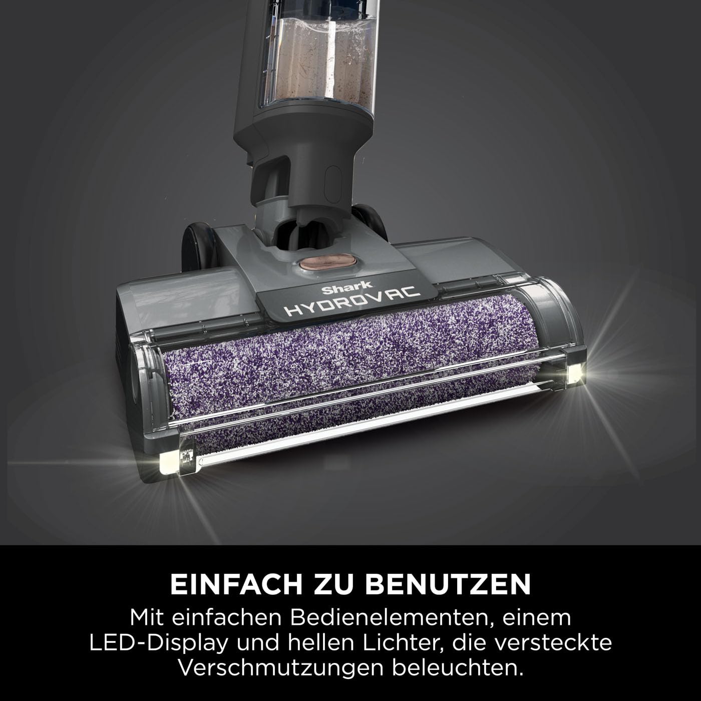 Shark HydroVac Akku-Nass-Trockensauger, kabelloser Staubsauger, Hartbodenreiniger, selbstreinigend, bis 88,5 m², WD210EUCP