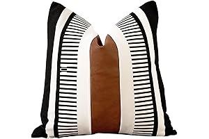Faux Leather Aztec Throw Pillow Cover