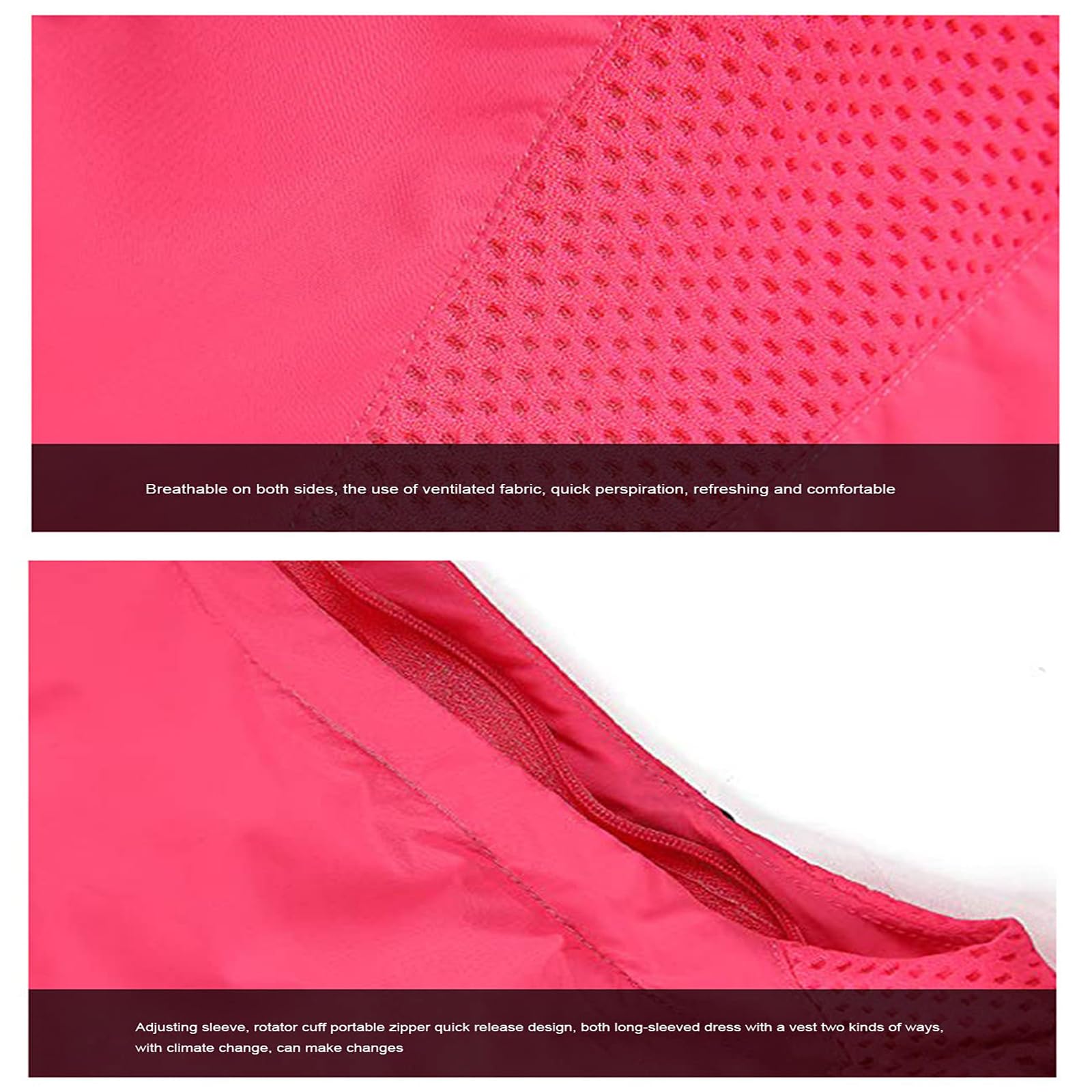 ARMAAN Chaqueta De Ciclismo Para Hombre Con Mangas Desmontables, Impermeable Y Transpirable, Capucha Incorporada Y Cuello Alto, Para Ciclismo Running Actividades Outdoor Caminatas Y Golf
