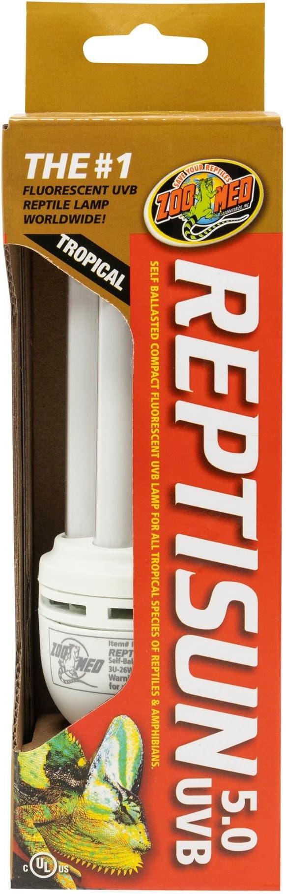 Zoo Med ReptiSun Tropical Compact Fluorescent UVB Lamp, 26 Watts,White