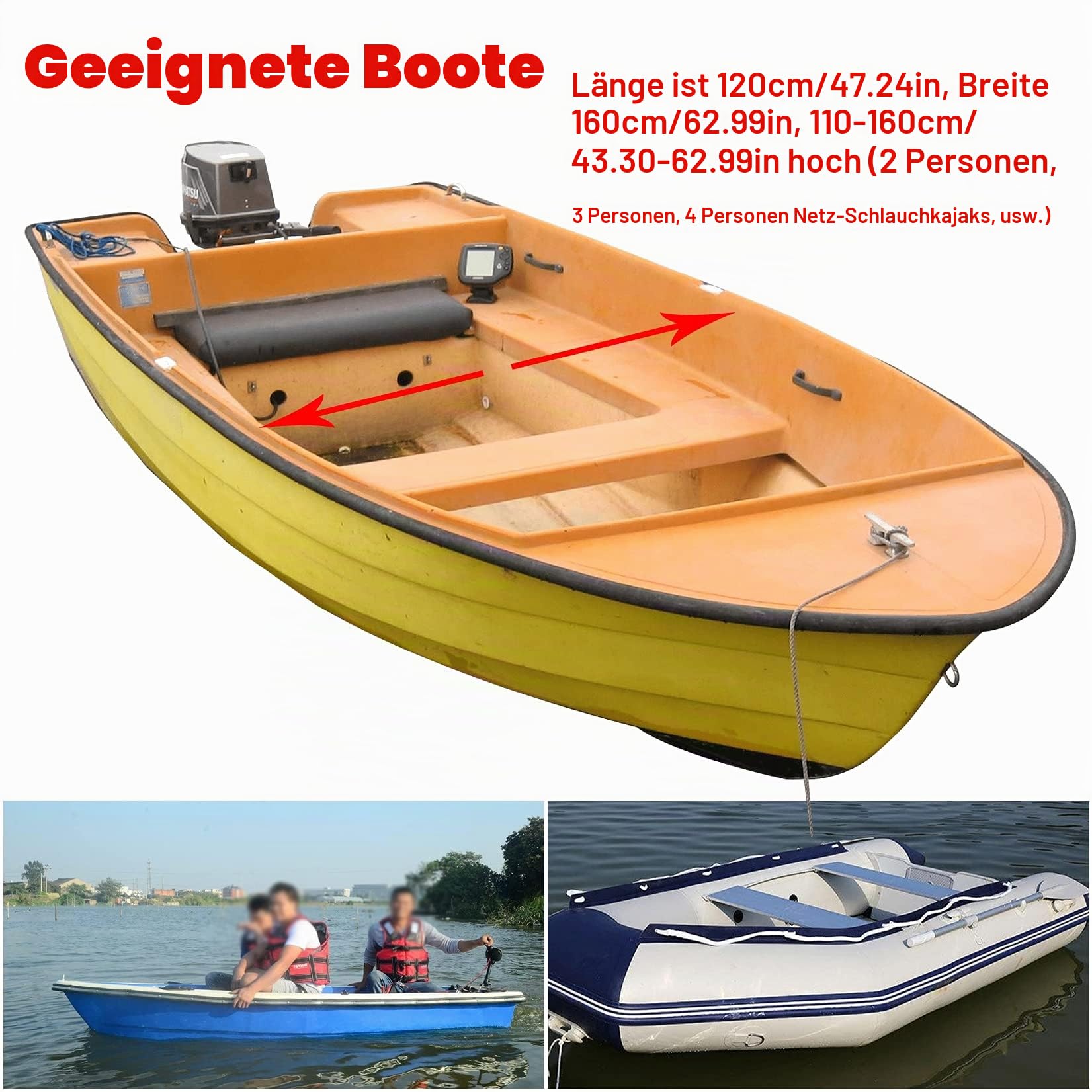 wasserdichte Boot Bimini Top Cover Sun Shade Boot Baldachin Für Fischerboot, Gummiboot, Schlauchboot Top Boat Cover,Grau