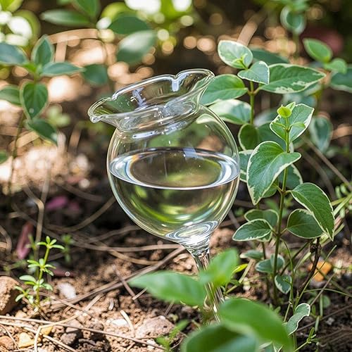 Miniatura 3 de Adabocute Globos de riego automático para plantas, picos de riego automático, dispositivos de bombillas de agua de vidrio transparente soplado a