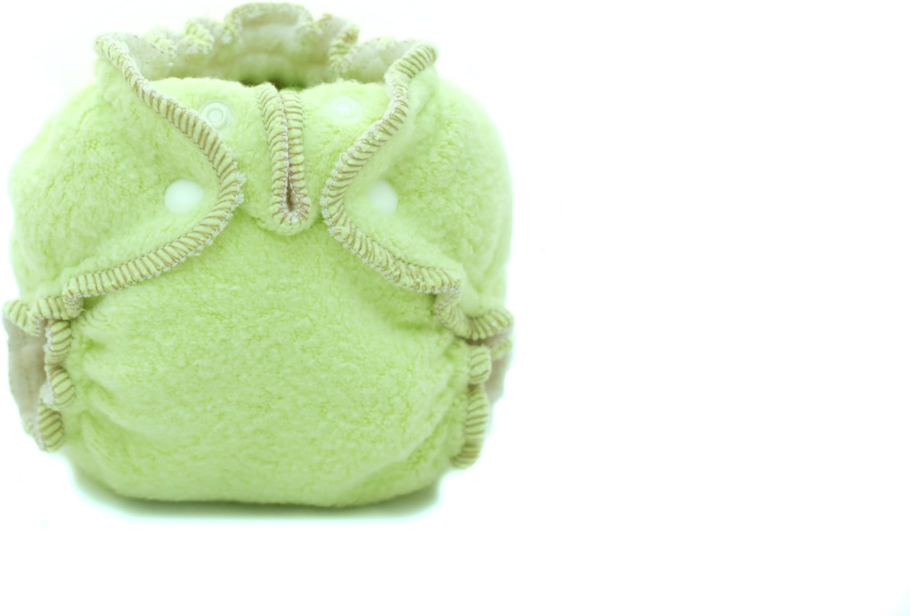 Kissaluvs Cotton Fleece Fitted Diaper, Lime Green, 0 - Newborn 5-15lbs (Discontinued by Manufacturer)