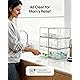 Vtopmart 4 Pack Small Clear Stackable Storage Drawers,Acrylic Bathroom Makeup Organizer,Plastic Storage Bins for Vanity, Undersink, Kitchen Cabinets, Pantry, Home Organization Product Image 5