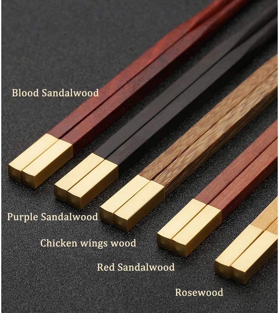 Wiederverwendbare Essstäbchen, spülmaschinenfest, chinesisches Essstäbchen, 2 Paar Essstäbchen aus Holz und Essstäbchenablage, spülmaschinenfeste Essstäbchen, lackfrei, wachsfrei, natürlich, gesund,