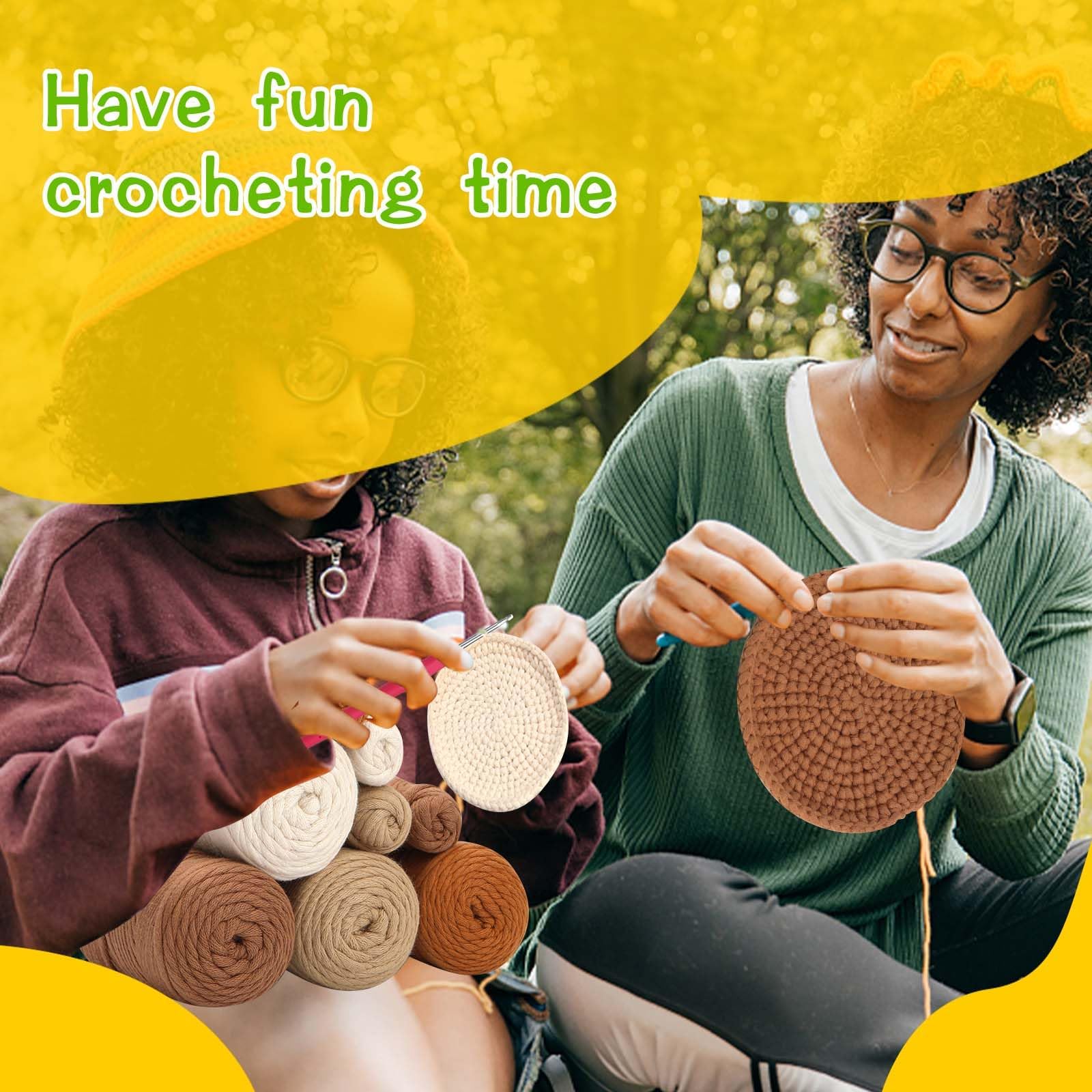 Beginner Crochet Coasters Kit - Easy DIY Craft -6